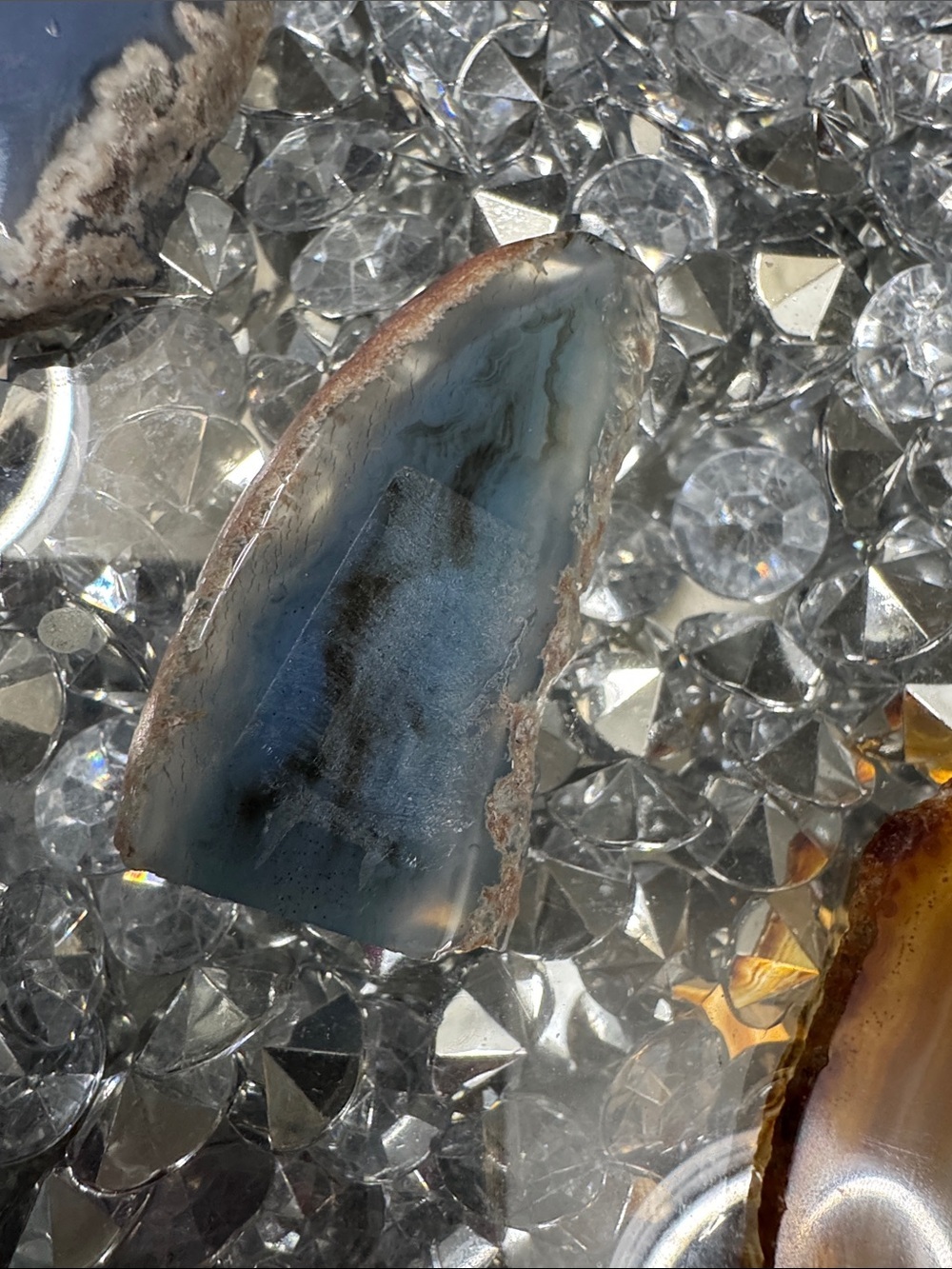 Blue and Amber Agate Slices Set - Picture 8 of 10